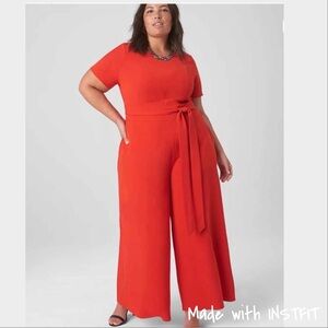Lane Bryant Vibrant Red LenaJumpsuit